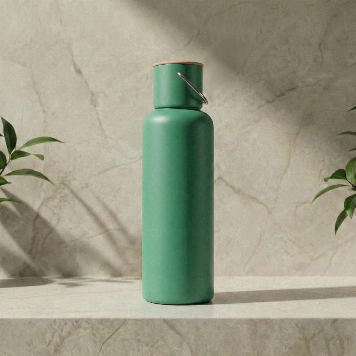 680ml Eco Stainless Steel Water Bottle | Leakproof Bottle with Bamboo Lid